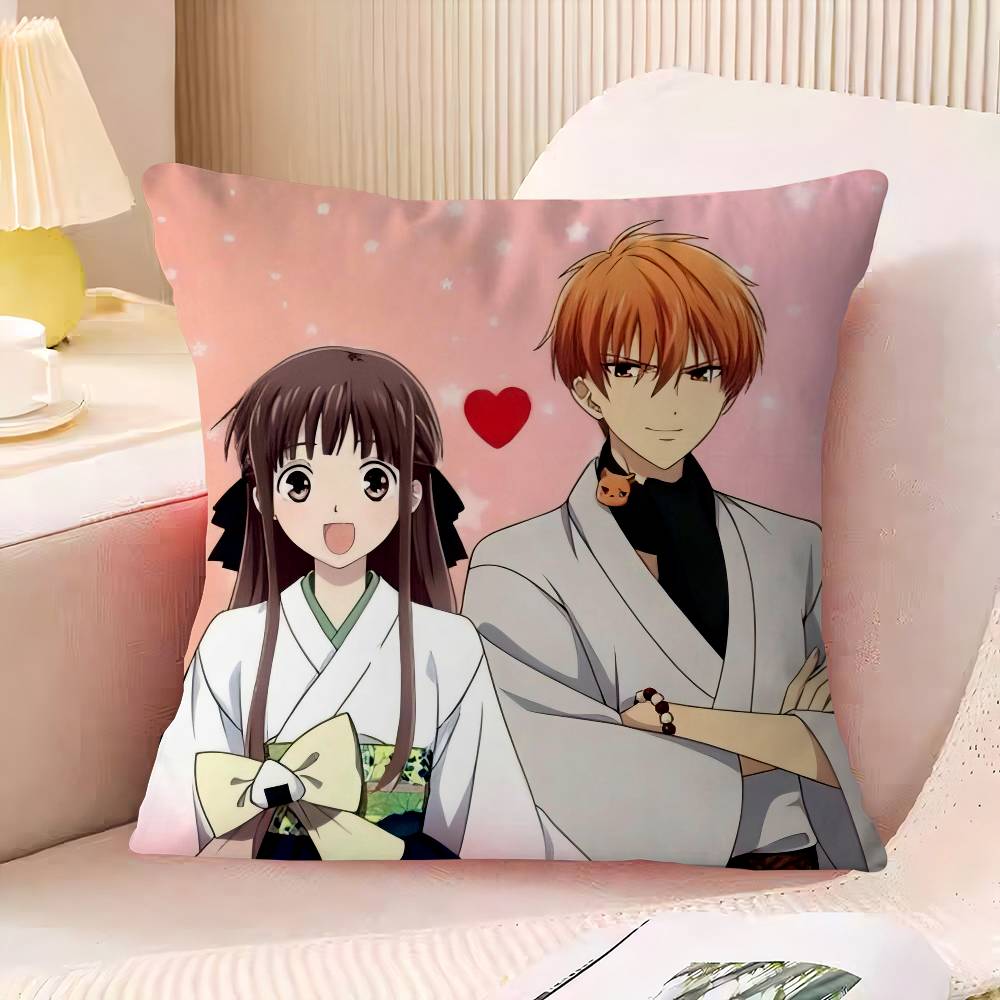 

F-Fruits B-Basket Cover With Short Plush Print For Living Room Sofa Decoration Cushion Cover Pillow Covers 16x16Inch