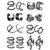 8 Pairs Of C-type Letter Ear Clip Set Without Ear Holes