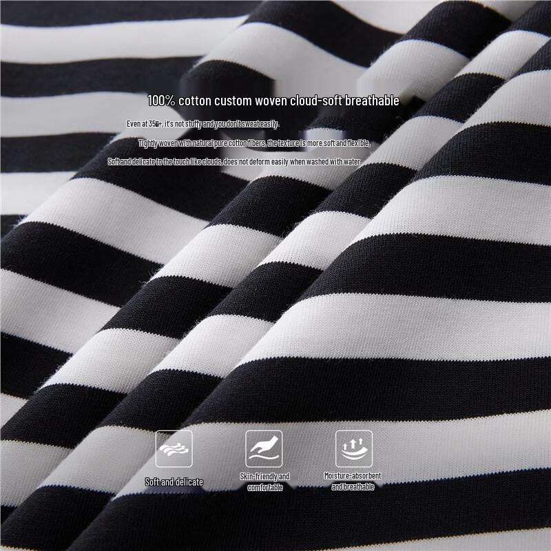GIORDANO Men's Color-Block Striped Pure Cotton Polo Shirt