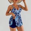 Swimsuit, Women's, Skirt Style, Printed, Swimsuit Set, Swimsuit