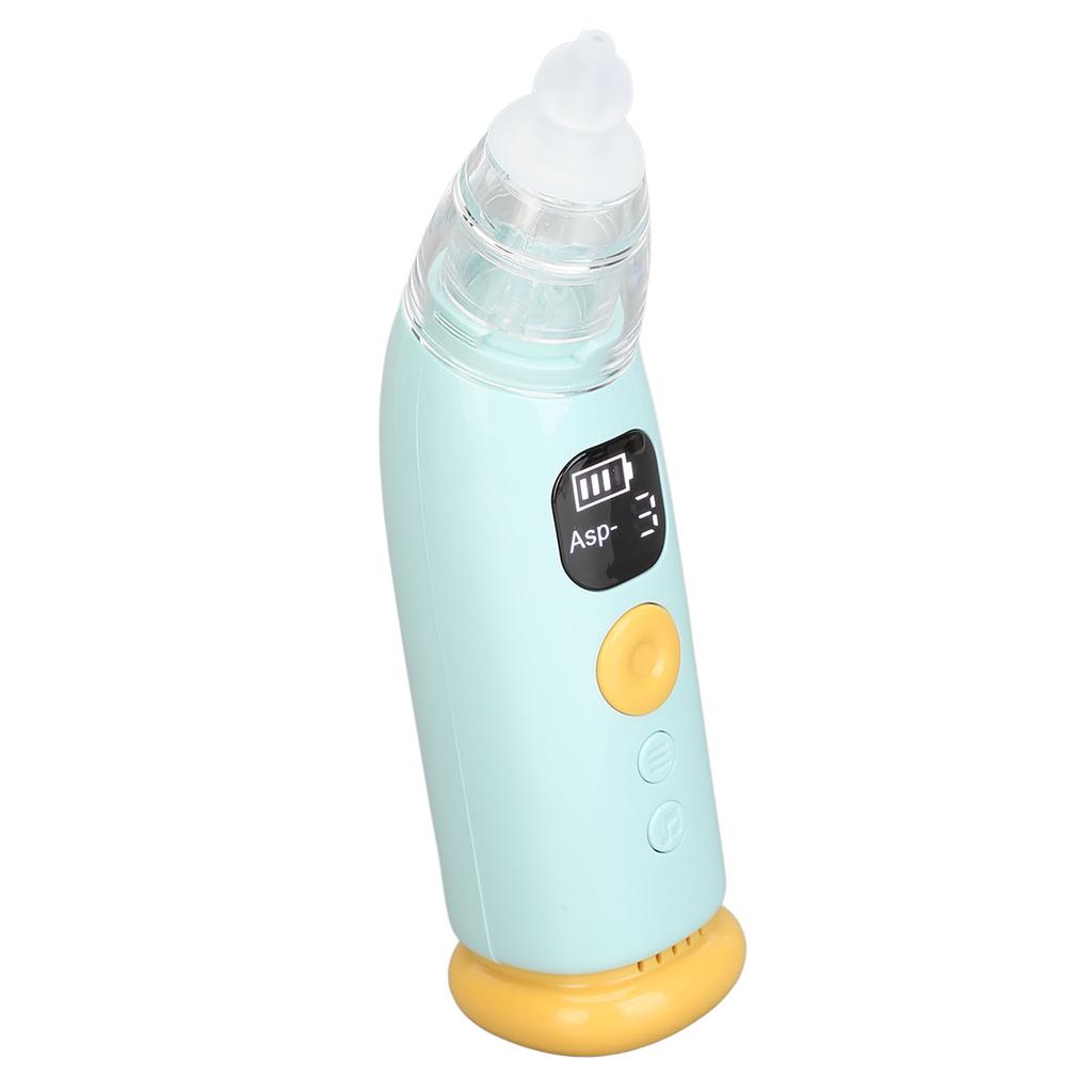 Infant Nasal Aspirator 3 Suction Levels Silicone Tip Baby Nose Care Machine with Soothe Music Light