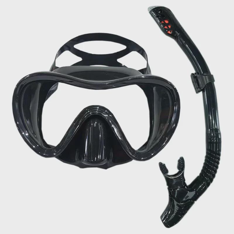 Full Dry Silicone Snorkel Set: Diving Mask, Snorkeling Goggles & Breathing Tube