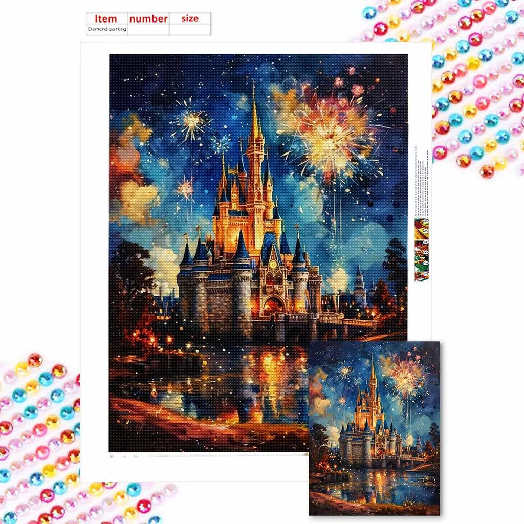 DIY Diamond Painting The Castle In A Fairy Tale Cross Stitch Kit Mosaic Art Diamond Painting Full Circle Diamond Home Decoration