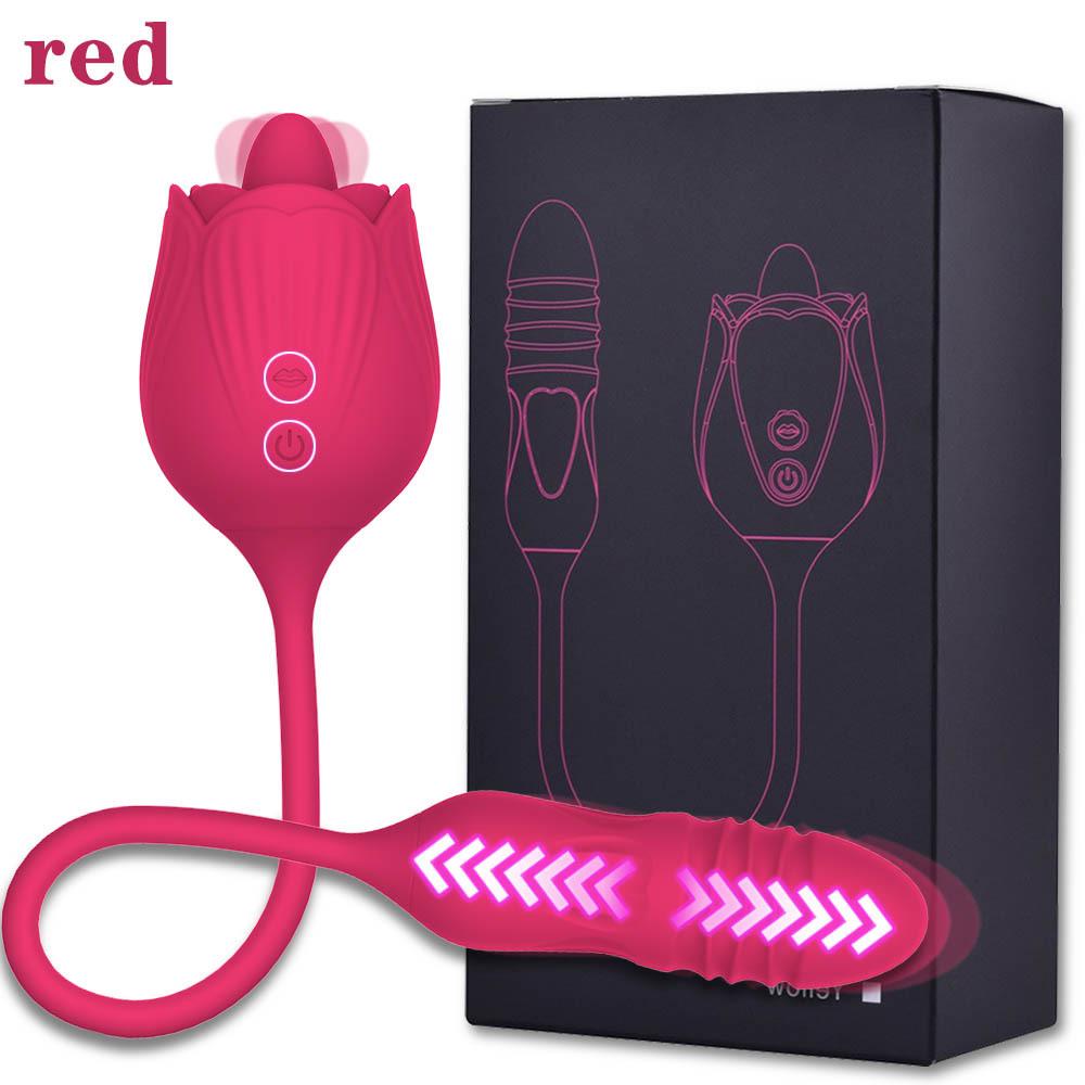 Rose Shape Vagina Sucking Vibrator G-spot Masturbation Nipple Sucker Oral Licking Clitoris Stimulation Sex Toys for Women