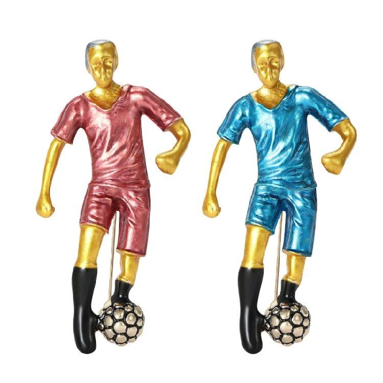 Vibrant Soccer Enamel Brooch Football Player Jewelry Elegant Clothing Accessory For Outfit Enhancement