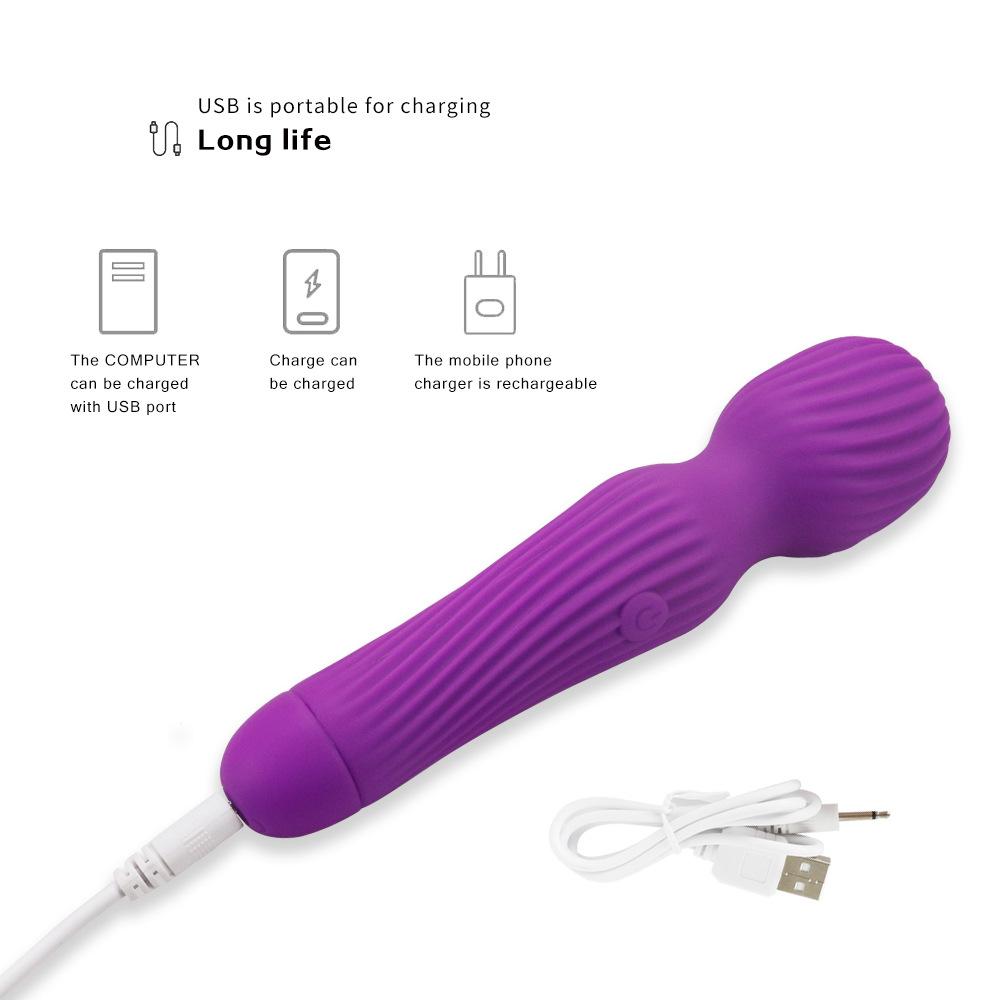 Vibrator AV mic filetat reîncărcabil, Vibrator de masaj pentru masturbare feminină, Produs pentru adulți