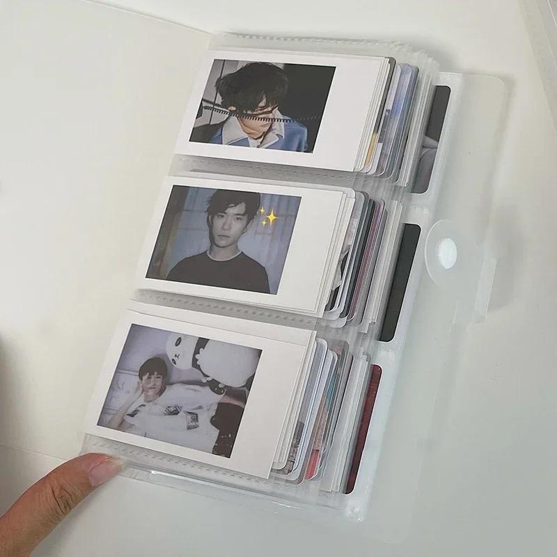 

3-inch 84 Card Slot Transparent Photo Album Mini Polaroid Photo Album Photo Card Train Ticket Card Collection Album Jewe