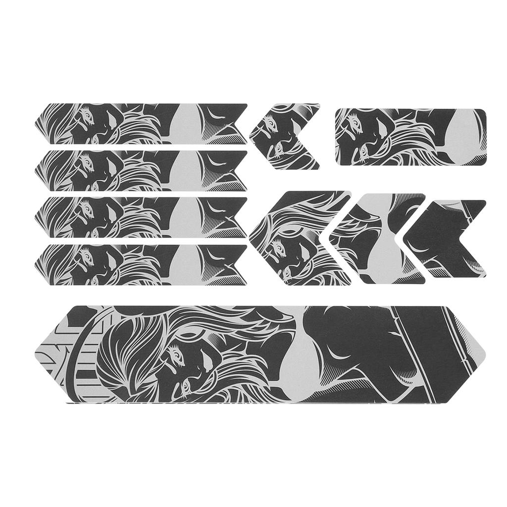 ENLEE 10PcsSet Bike Frame 3D Night Reflection Removeable Sticker Bike Paster Guard CoverBeauty