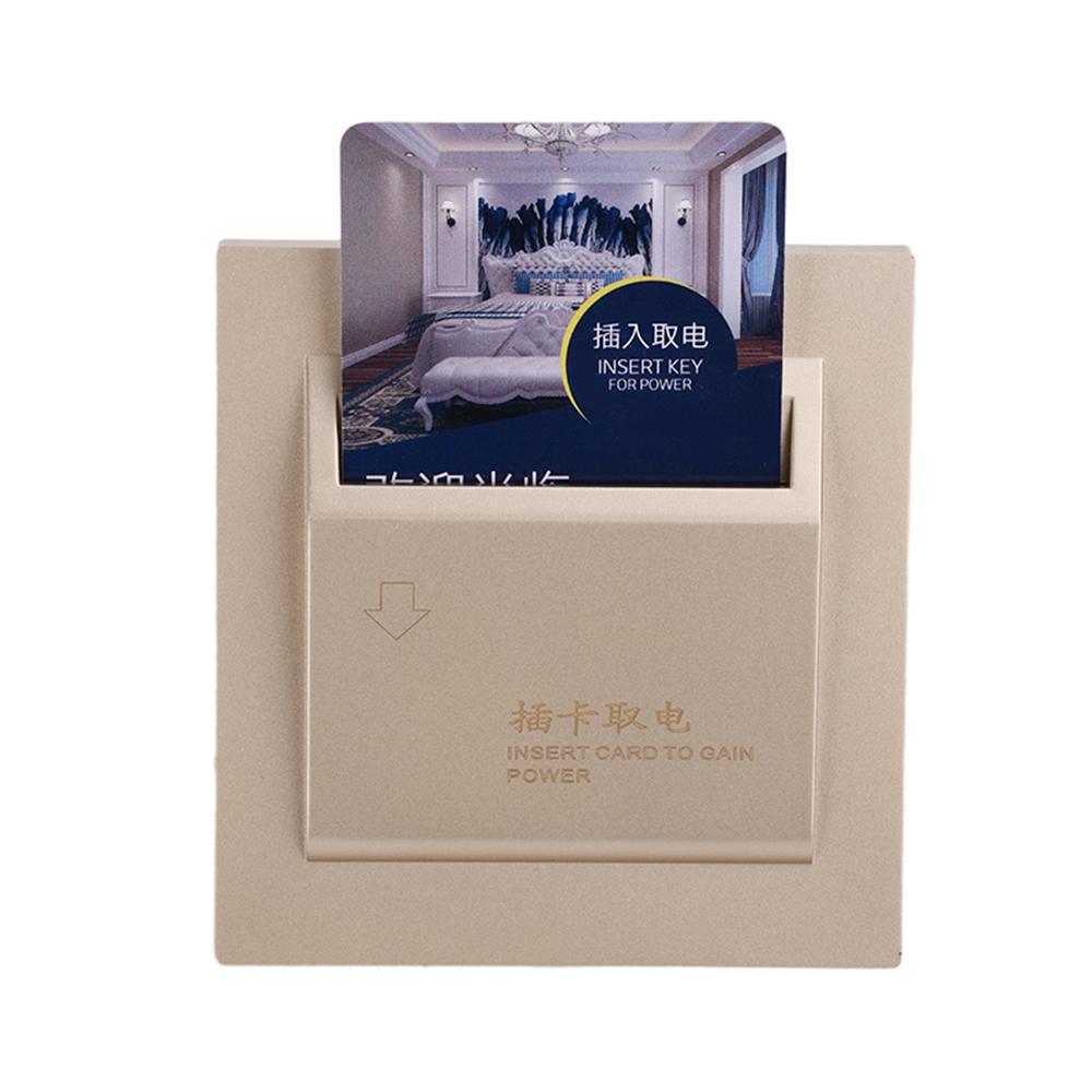 

Вимикач живлення для готелів і пансіонатів типу 86 AC180-250V 40A трипровідний вимикач живлення золотий