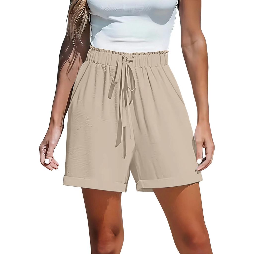 Kordelzug-Shorts für Damen Schick Lässig Sommer-Shorts Trendig Locker Strandurlaub Outfits