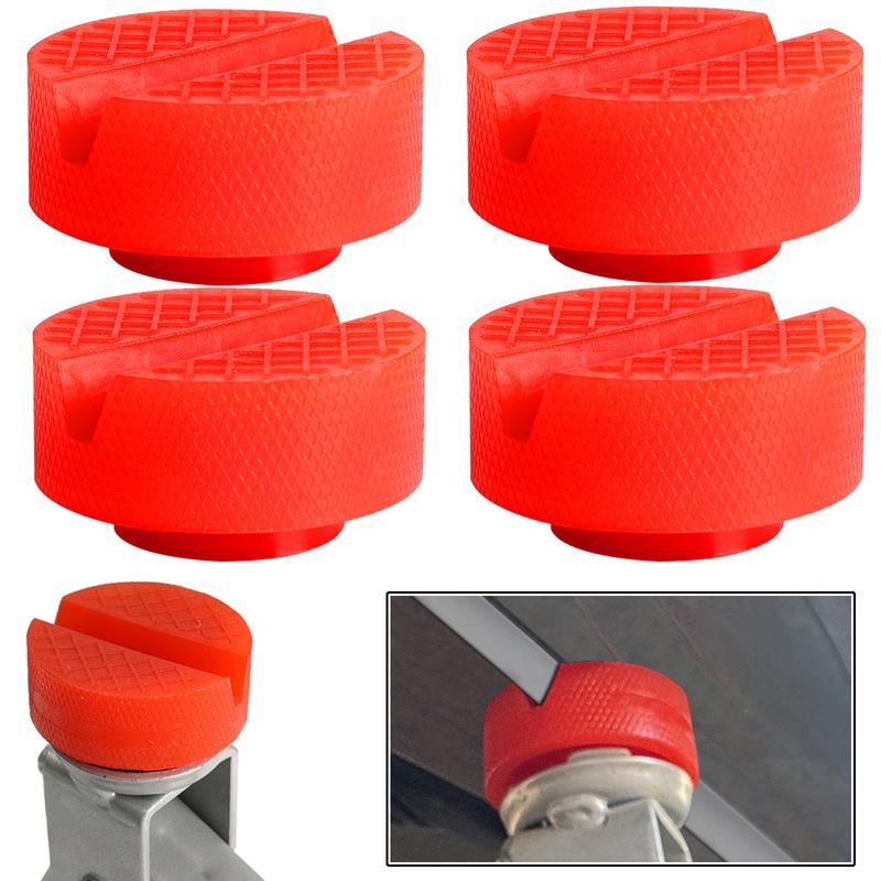 X4 Car Lift Jack Support Stand Polyethylene Pads Wheel Dolly Slotted Floor Frame Rail Adapter Repair Tools For Lexus Subaru Fiat