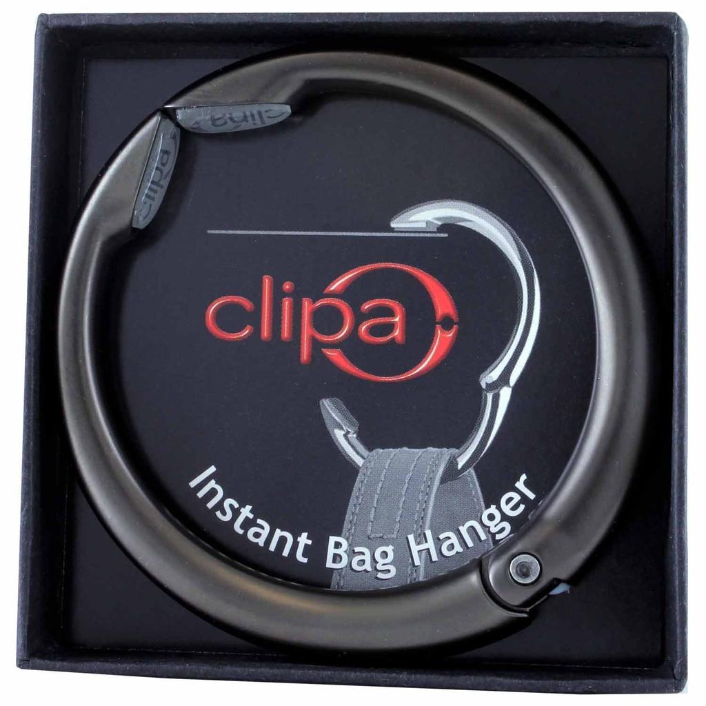 Clipa 2 Matte Hematite Purse Hanger 2016 [Parallel Import]