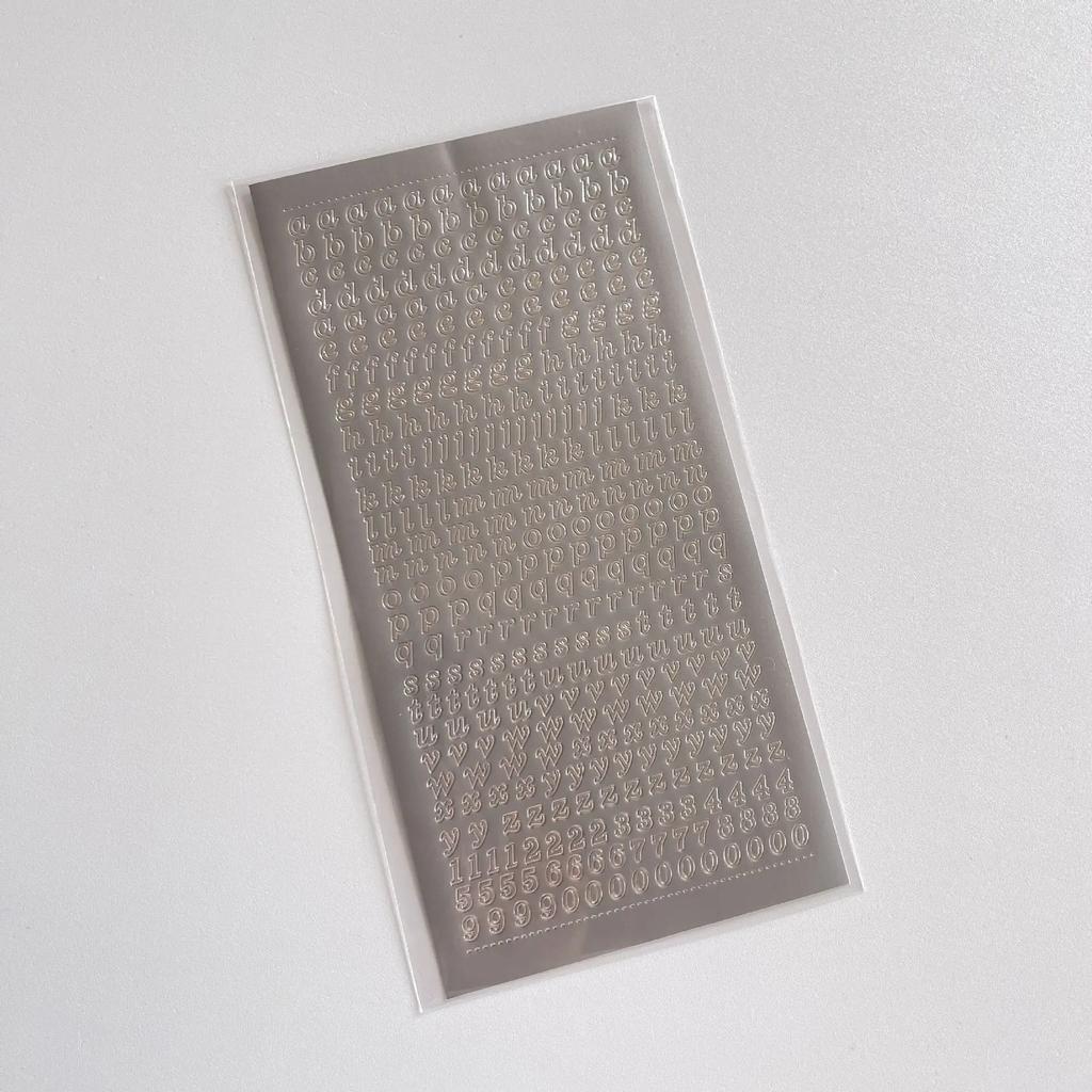 Letter Number Letter Stickers for DIY Idol Card Album Bronzing Gold Silver Scrapbooking Diary Sticker Korean Stationery 1Sheet
