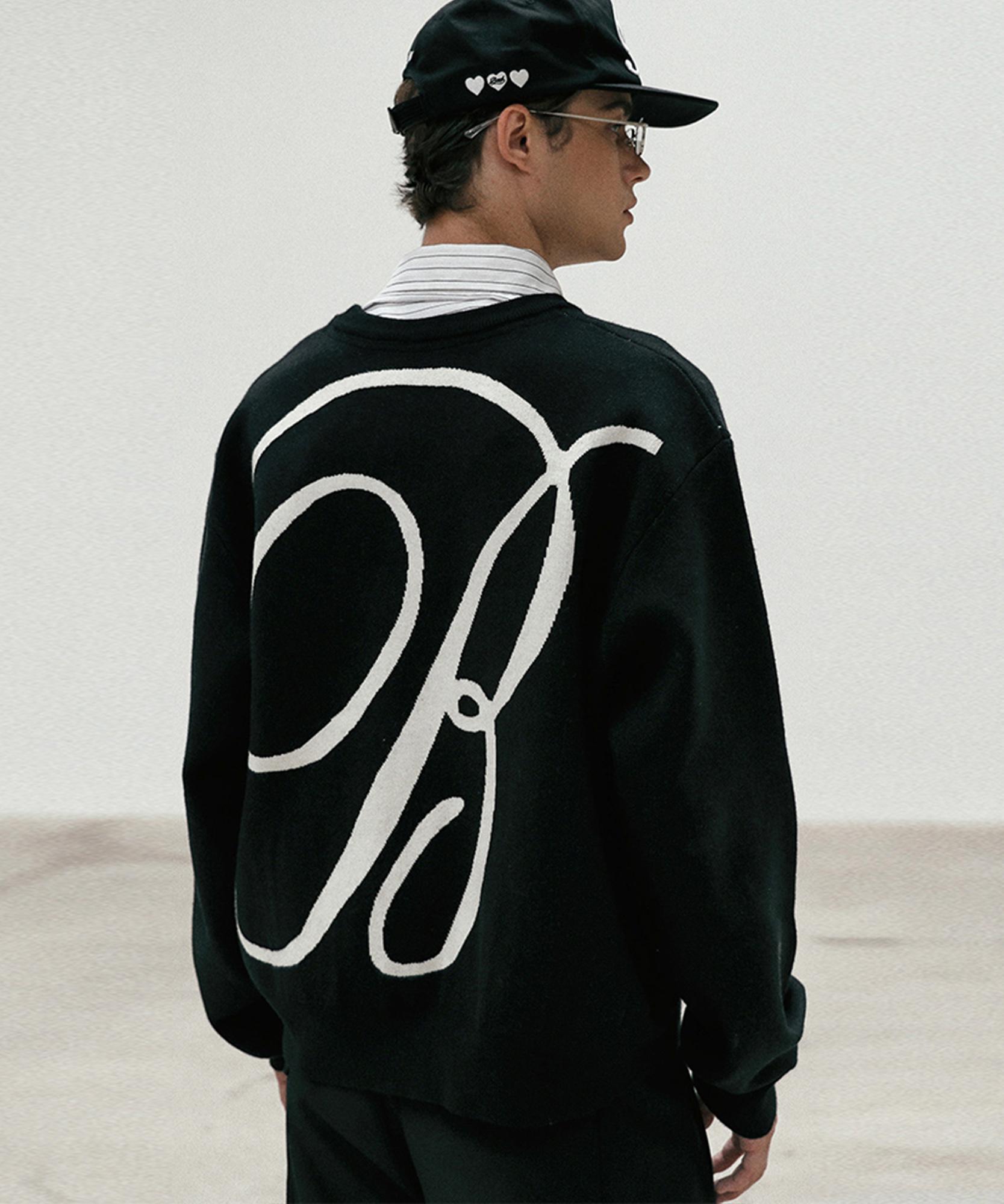 Bad Blood Classic Big Logo Crewneck Sweater - Black L