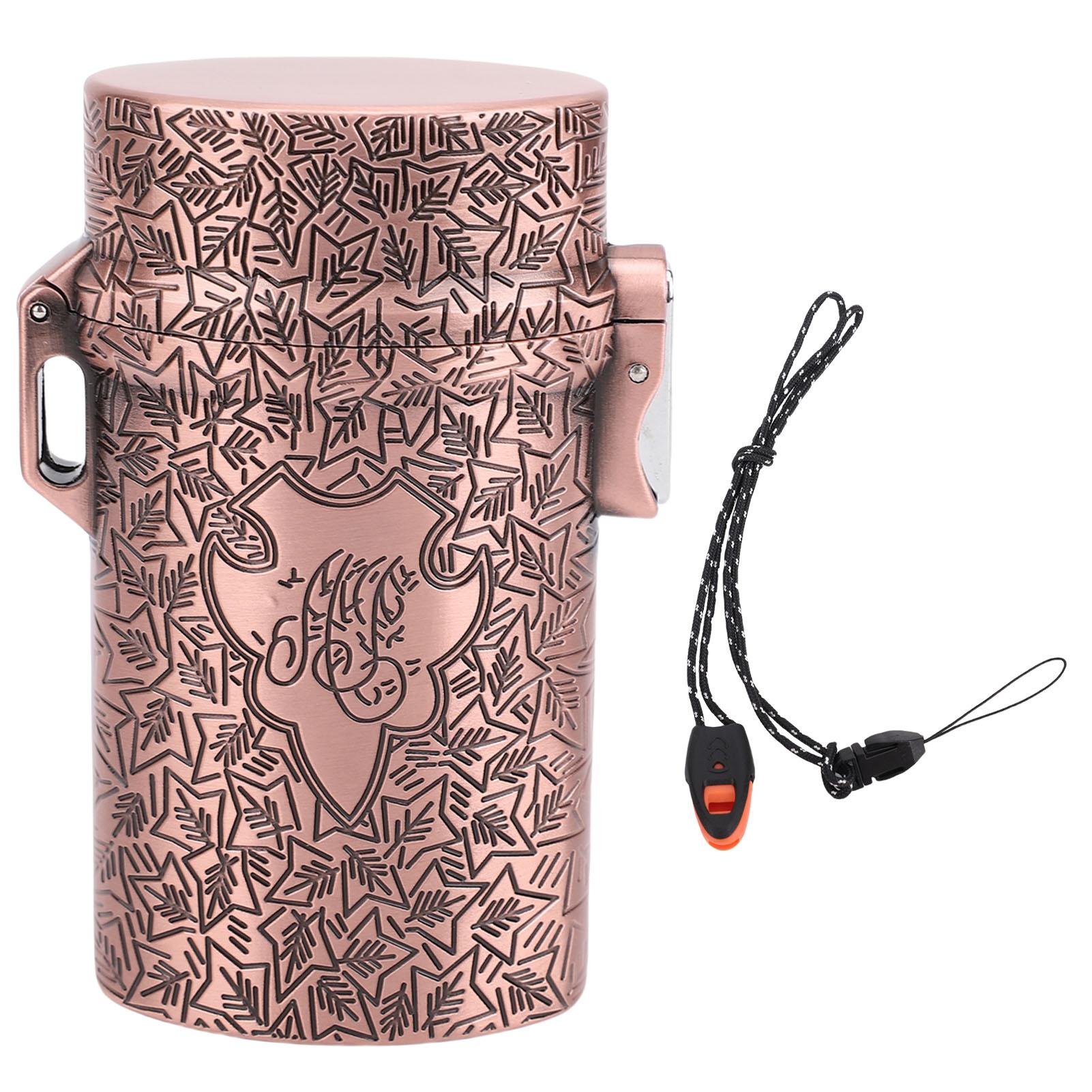 

Металлическая бутылка для хранения Водонепроницаемый многофункциональный контейнер из алюминиевого сплава Герметичный для кемпинга на открытом воздухе Copper