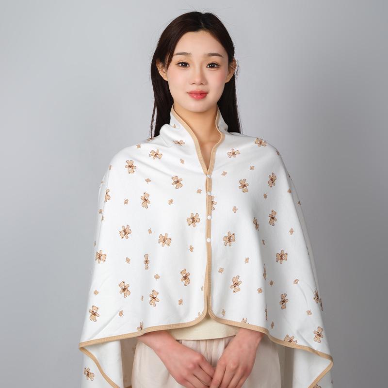 Extra großer weicher Plüsch-Postpartum-Schal: Hautfreundlicher Schulterwärmer für Zuhause & Büro