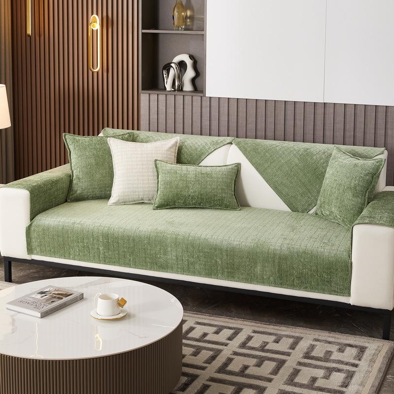 

Однотонная подушка для дивана, универсальная для четырех сезонов, простой нескользящий чехол-полотенце для дивана, бархатная подушка 70*70cm