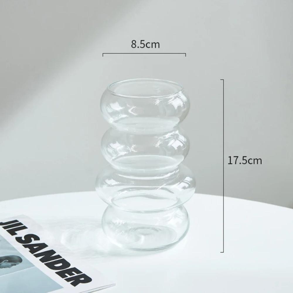 Minimalist Glass Vase Light Luxury Floral Arrangement Creative Ornament Nordic Home Decor Wedding Decoration Flower Pot Gift