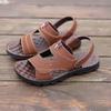 Summer New Leather Men's Beach Shoes Non-slip Casual Thick Soles Wear Sandals Men