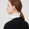 Womens Detachable Fake Collar White Blouses Half Shirt Elegant Ruffled Lace Patchwork French Style Neckwear Accessory