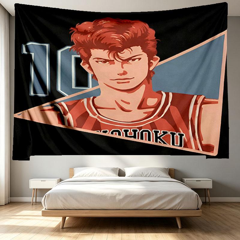 SLAM DUNK Print Tapestry - Portable Wall Decor Cloth, for Home, Dorm, Travel, Bedroom, Living Room - Ideal Birthday Housewarming Gift