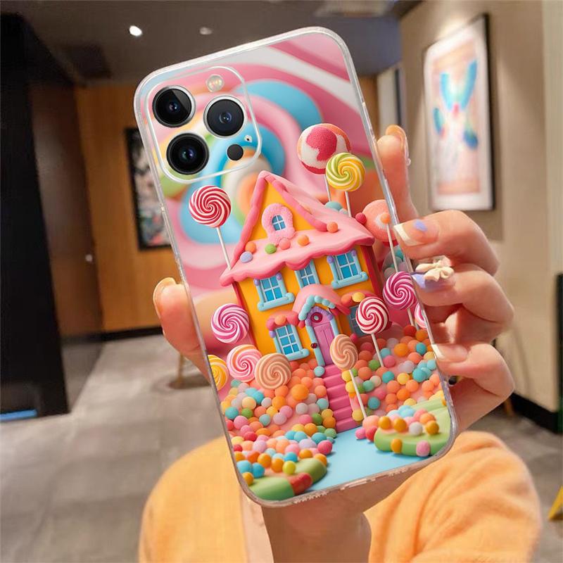 Cute Candyland Phone Case For Iphone 15 14 Pro Max 13 12 11 Pro Max XSMax XR 12 13 Mini 14 Plus