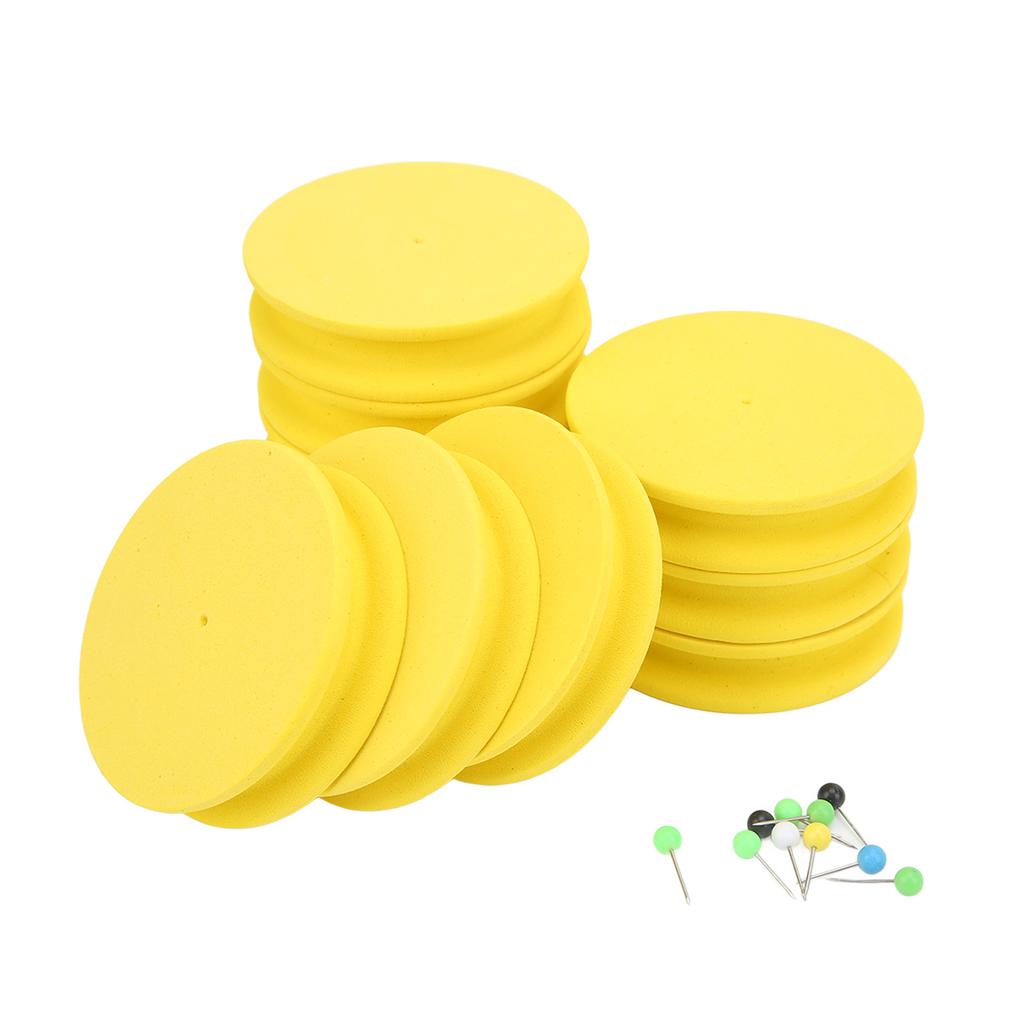 10 buc Bobine de Spumă pentru Pescuit Spume EVA Multifuncționale Placă de Înfășurat pentru Pescuit în Aer Liber Galben