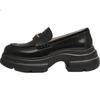 TATA Magic Detective Britische Loafer mit dicker Sohle Damenschuhe, Kleine Lederschuhe