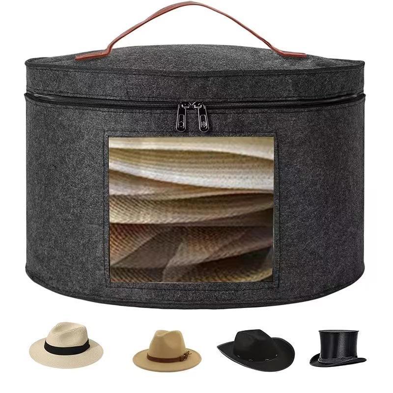 Clothes Organizer Storage Box Large Capacity Zippered Lid Multifunctional Container for Hats Travel Trip