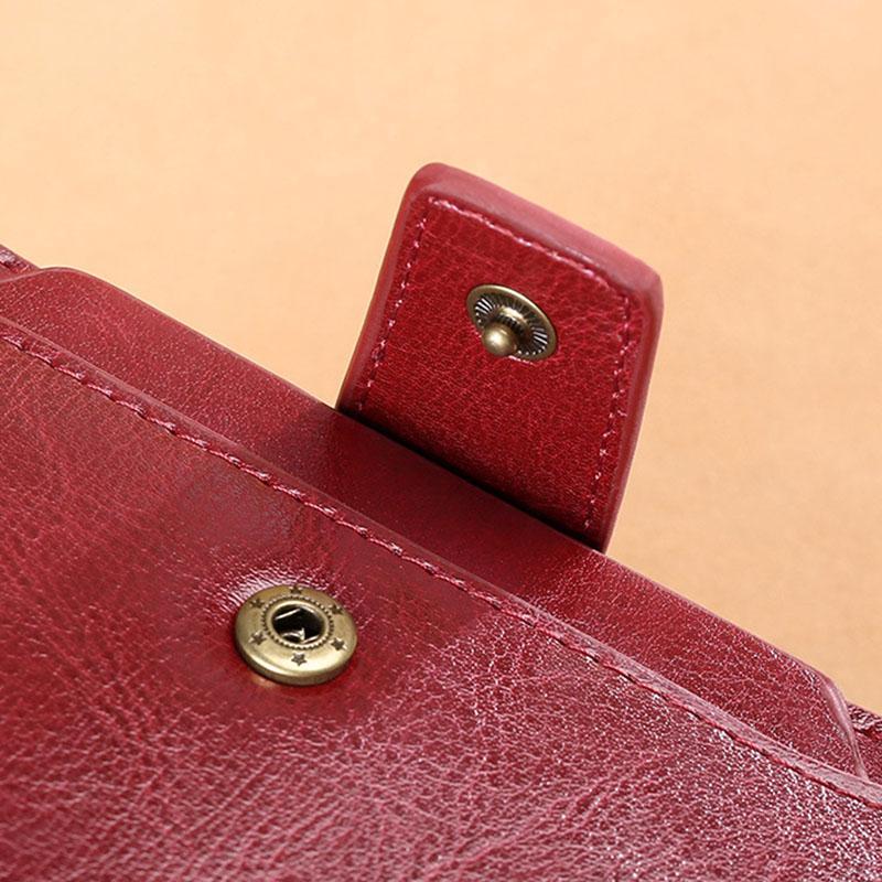 IELGY Frau Tasche Mode Echtes Leder Geld Reißverschluss Vielseitig Schwarz Einfache Führerschein Koreanische Version