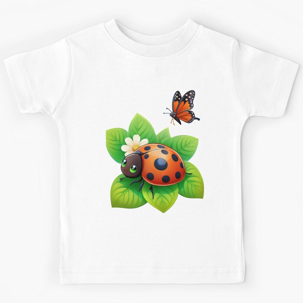 Playful Red Ladybug Kids T-Shirt 160