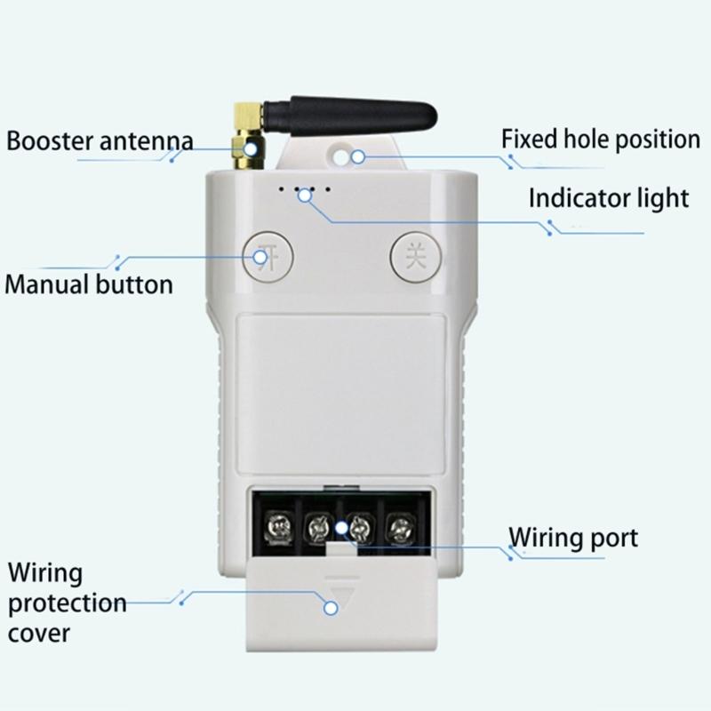 Universal Remote Control 433Mhz 315Mhz 3000m RF Receiver Transmitter Wireless RF Remote for High-power Water Pump