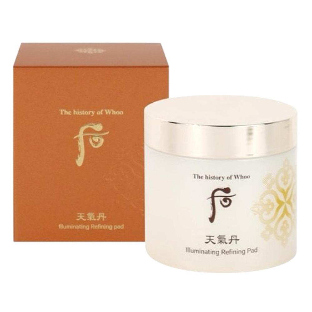 

The History of Whoo Cheongidan Осветляющие рафинирующие пэды 60 шт. Корейские травяные осветляющие и отшелушивающие тонер-пэды Увлажнение и сияние K-Beauty 60 Sheets