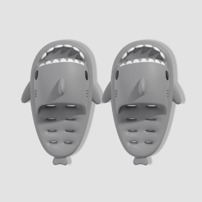 Divat Comwarm üreges cápacsúszdák nőknek Férfiak aranyos rajzfilm otthoni papucsok fürdőpapucsok kültéri szerelmesek strandon vastag alsó papucsok