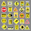 50 Warning Signs Doodle Creative Suitcase Scooter Laptop Car Cartoon Decorative Stickers