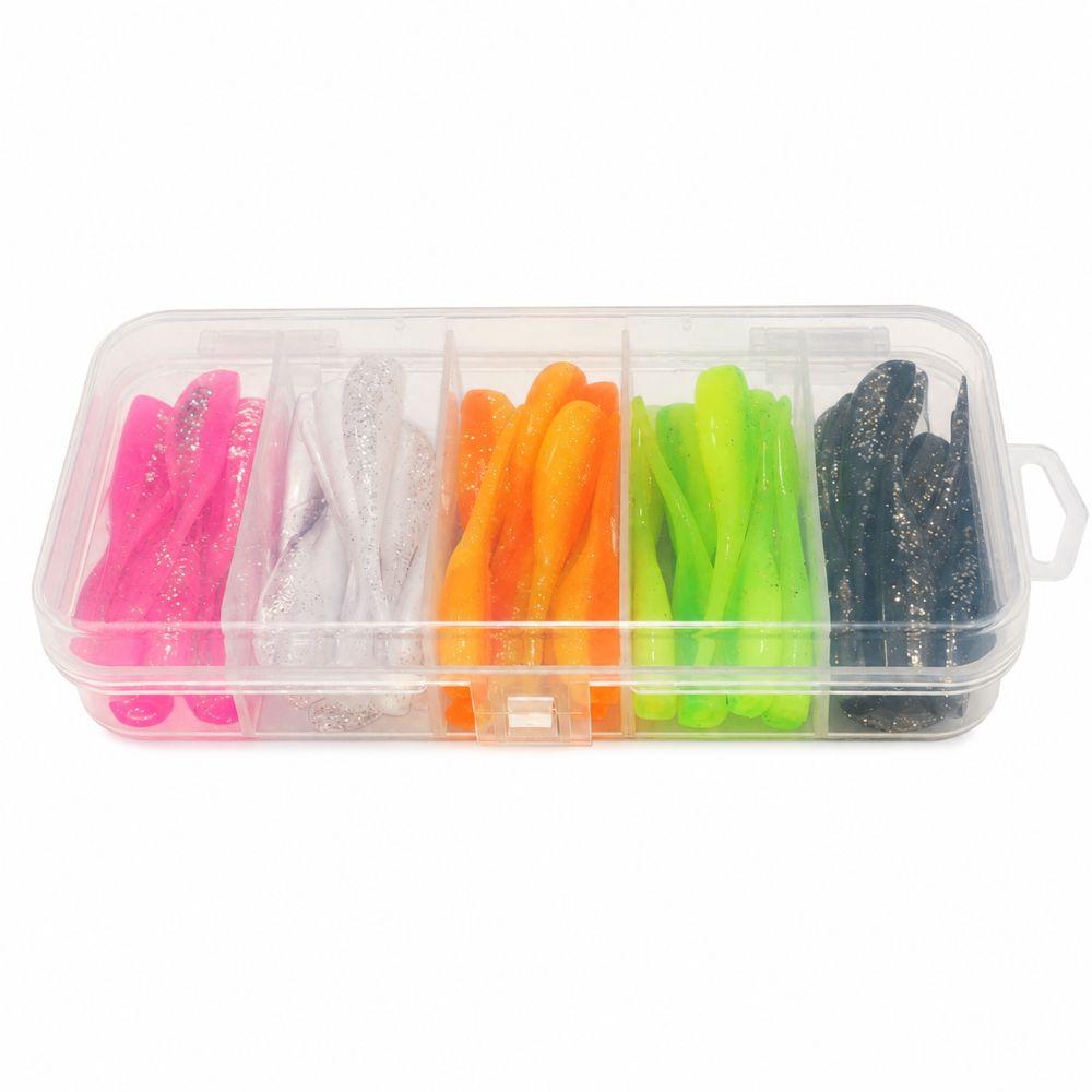 100PCS PVC Swimbaits Lures 5cm Fishing Lures Durable Fishing Baits for Trout