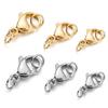 10-30Pcs Stainless Steel Lobster Clasp with Jump Rings For Bracelet Necklace Chains DIY Jewelry Making Findings Supplies