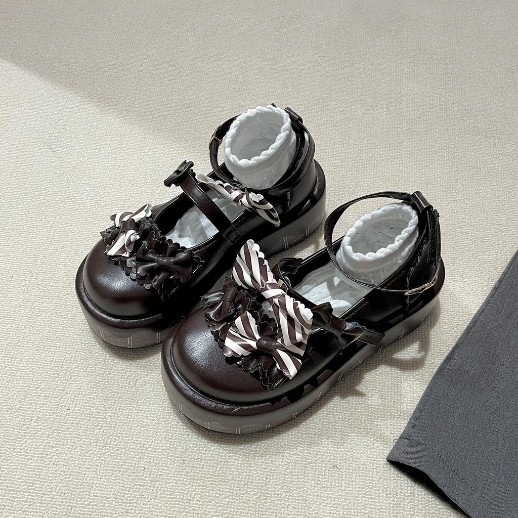 Popular French Hepburn style platform small leather shoes women's 2025 new summer skirt versatile soft-soled Mary Jane shoes