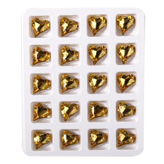 20 szt. Ozdoby do paznokci Żywy kolor DIY Łatwe do nałożenia Delikatne Olśniewające 3D Serce Miłości Prezent urodzinowy do salonu