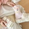 Pink Australian Fleece Socks for Women, Thick and Warm for Autumn and Winter, Mid-calf Socks for Postpartum Care, Cartoon and Cute Plush Floor Socks
