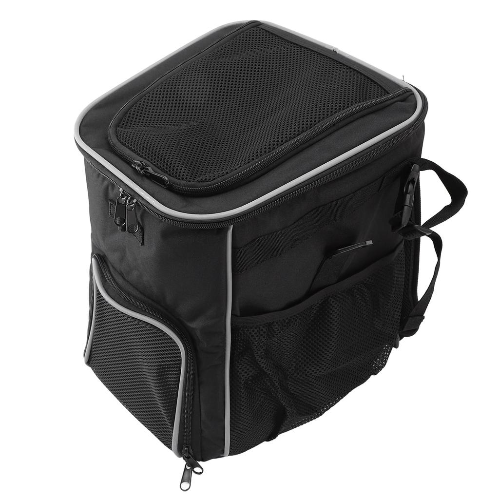 Dog Bike Basket Waterproof Breathable Removable Dog Carrier Backpack for Outdoor Travel Black