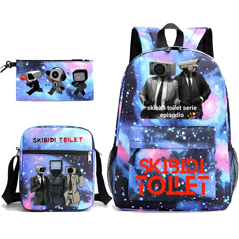 New toilet man spoof primary school backpack