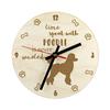 Poodle - Clock with Dog, Wooden Clock with Engraving, Personalised Clock by