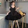 Toku and Yuu Mori Girl Lolita Gothic Tiered Jumper Princess Open Long Party Size Dress, Style, Ladylike, Skirt, Sleeves, Neck, Crossdressing, Chain,