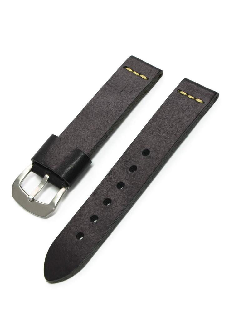 CASSIS TINIAN Calfskin Watch with Replacement U1007333019020 Strap, 20mm, Black, Tool,