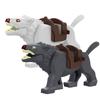MOC Serie Granja Bosque Escena Crianza Animal Bloques de Construcción Lobo de la Jungla Montura Caballo Oso Marrón Blanco Panda Ladrillos DIY Juguetes para Niños