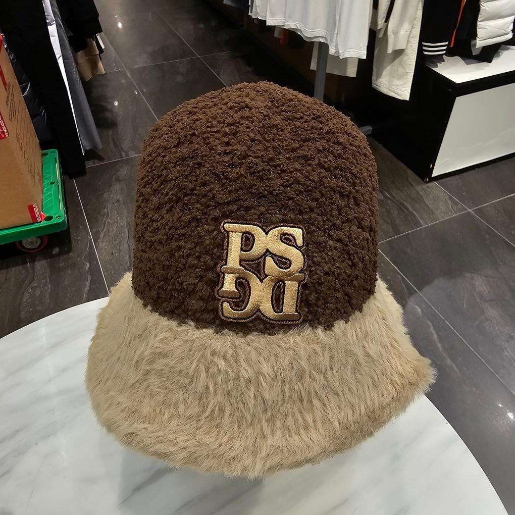 Pasadi PTWAH965M Women's Black Brown Poggle Colorblock Bucket Hat