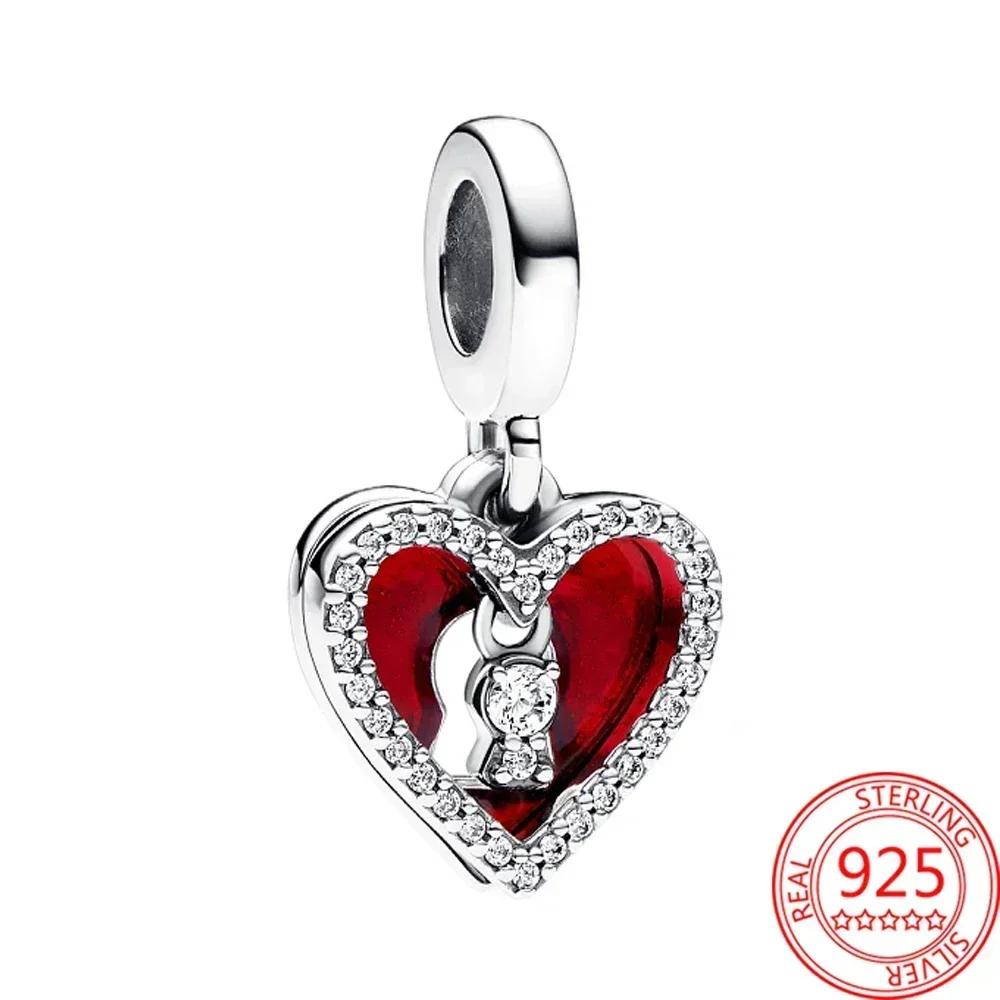 Neuer Kupfer-Lila Murano-Perlen Stiefmütterchen Blume Anhänger Charm Passend für Originalmarken Armband und Halskette Damenschmuck Geschenk