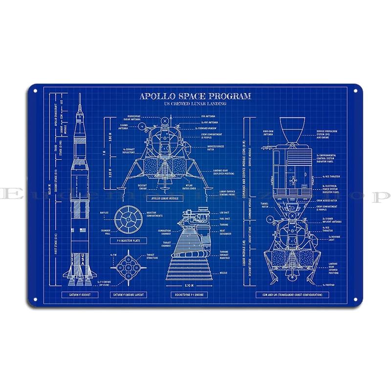SPACEX Super Heavy Starship SpaceX Blueprint  Metal Club Customize Wall Decor Decoration Bar Cave Tin Sign Poster