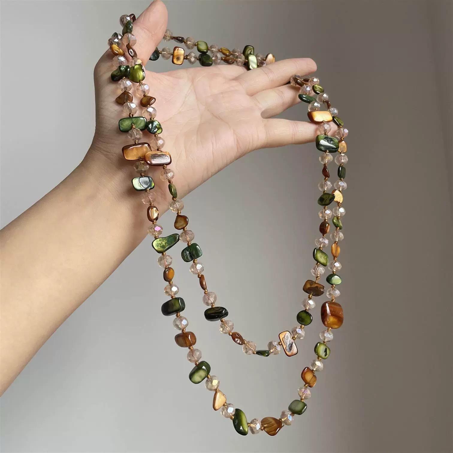 

Creative Bohemian Colorful Resin Multi-Layer Long Sweater Chain – Perfect Autumn Winter Accessory for Women, 5 Colors Available, Ideal Gift 47.24inch